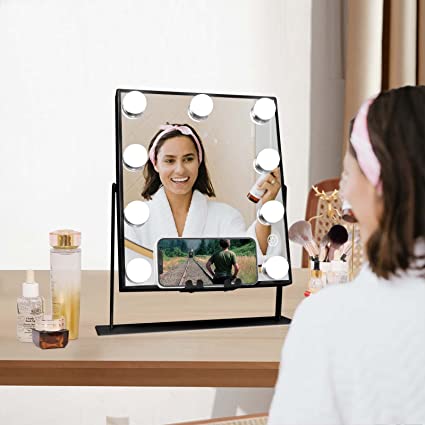 THE BEST HOLLYWOOD VANITY MIRROR WITH BLUETOOTH SPEAKER AND WIRELESS CHARGER